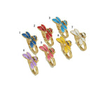 CZ Enamel Bee Adjustable Ring, Sku#O87
