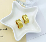 Gold Argyle Band Adjustable Ring, Sku#LD268