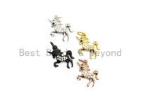 CZ Micro Pave Small Unicorn Pendant Charms for Necklace/Bracelet, Cubic Zirconia Pendant, Kids Jewelry Charm, 12x14mm, sku#Y196