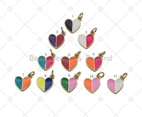 Enamel Heart Charm, Sku#JD18