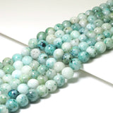 Genuine Green Chrysocolla Round Smooth Beads, 6mm/8mm/10mm, Sku#U1581