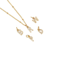 Gold Dainty Chain Initial Necklace,sku#EF297