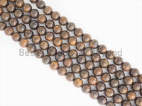 Quality Natural Bronzite Round Smooth Beads,6mm/8mm/10mm/12mm beads, Bronzite Brown Gemstone, 15.5inch strand, SKU#U388