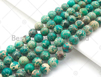 High Quality Green Sea Sediment Imperial Jasper Beads, 6mm/8mm/10mm/12mm Round Smooth Imperial Japser, 15.5'' Full Strand, SKU#UA170