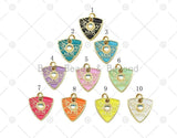 Enamel Triangle Shape Charm, Sku#F1450