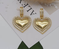 CZ Heart Charm, Sku#LK631