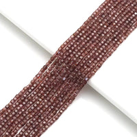 Genuine Garnet Faceted Cube Beads, 2.5mm, Sku#U1550