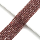Genuine Garnet Faceted Cube Beads, 2.5mm, Sku#U1550
