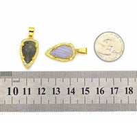 Gold Colorful Teardrop Gemstone Charm, Sku#LY08