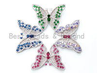 CZ Micro Pave Large Butterfly Pendant, sku#L163