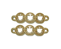 CZ Smiley Face Connector Link Charm, Sku#JL95