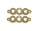 CZ Smiley Face Connector Link Charm, Sku#JL95