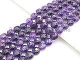 High Quality Natural Checkerboard Amethyst Coin Shape Beads,Turtle Face Cut 10mm Amethyst Coin Beads, 16" Full strand, sku#UA55