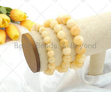 Yellow Jade Stretchy Bracelet, Sku#EF44