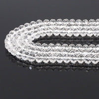 Genuine Quartz Rondelle Faceted Beads, 4x6mm/4x8mm. Sku#U1593
