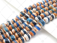 Natural Brown White Blue Line Tibetan Agate, 6mm/8mm/10mm, Natural Tibetan Blue Line Agate, 15.5" Full Strand, sku#U959