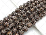 NEW STYLE Natural Tibetan Agate, Round 8mm/10mm/12mm, 14" Full Strand, Natural Agate, DZI Agate, Sku#U977