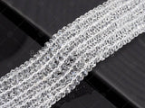 High Quality Genuine Clear Quartz Rondelle Special Cut Beads, 3x6mm/4x7mm Rondelle Faceted Quartz, 15.5'' Full Strand, Sku#U1176