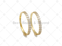 CZ Micro Pave Bangle Bracelet, Sku#LK489