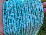 High Quality Genuine Blue Opal Smooth/Faceted Rondelle Beads