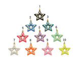 CZ Colorful Enamel Five Point Star Charm, Sku#F1509