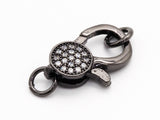 CZ Micro Pave Lobster Claw Clasp/Link Connector, SKU#H36