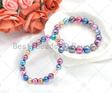 Mystic Multicolor Banded Agate Stretchy Bracelet