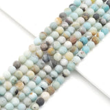Genuine Matt Amazonite Round Smooth Beads, 6mm/8mm/10mm, Sku#U1556