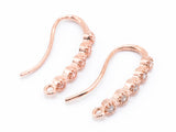 CZ Micro Pave Silver, Rose gold, Black Rhodium Plated French Wire Earring Hooks, Earring Findings, 1pair/ 3pairs, sku#J20