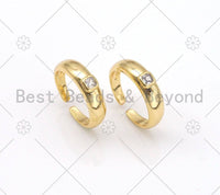 Square CZ Adjustable Ring, Sku#X218