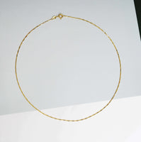 17.5'' Gold Solid Triangle Chain Necklace, Sku#M408