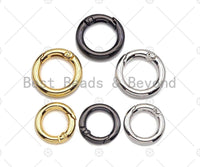 15mm/20mm/27mm Spring Gate, Gold/Silver/Gunmental Round Clas