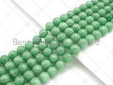 High Quality Natural Dark Green Angelite Beads, 6mm/8mm/10mm/12mm Round Smooth Beads, 15.5'' Full Strand, Sku#U1130