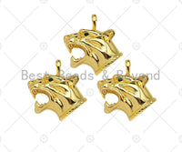 18K Gold Filled Tiger Head, Panther Head Pendant