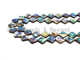 Natural Abalone Flat Diamond Shape Shell beads, Loose Smooth