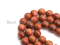 Quality Goldstone Smooth/Faceted Beads, Round Smooth/Faceted 6mm/8mm/10mm/12mm, Goldstone Beads,15" Full Strand, sku#U627