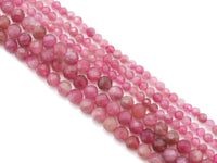 Genunie Pink Tourmaline Round Faceted Beads, Sku#U1400