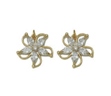 Gold Crystal Flower Charm, Sku#ZX90