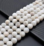 Quality Natural White Crazy Lace Agate beads, 8mm/10mm/12mm Faceted Round Gemstone beads, White Lace Agate Beads, 15.5inch strand, SKU#U379