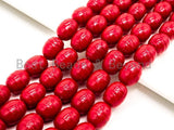 Red Natural Mother of Pearl beads,15x12mm Pearl Carved Oval beads, Loose Oval Smooth Pearl Shell Beads, 16inch strand, SKU#T91