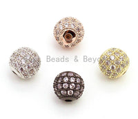 CZ Micro Pave Round Ball Bead, Cubic Zirconia Pave Beads, Shamballa Ball beads, CZ Pave Ball 4,6,8,10,12,16,18,24mm,sku#G306