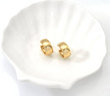 Gold Thick Hoop Earrings, Sku#CP47