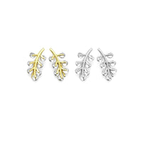 Clear CZ Gold Branch Earrings, Sku#LK829