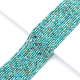 Genuine Turquoise Faceted Cube Beads, 2.5mm, Sku#U1533