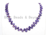 Quality Natural Charoite beads, 9-12mm Irregular Teardrop Purple Gemstone Beads, 15.5inches strand, SKU#U156