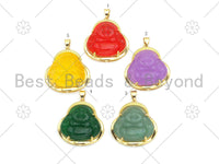 Jade Laughting Buddha Shape Pendant, Sku#EF52