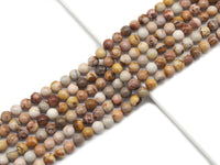 Natural Pink Brown African Agate Round Smooth Beads, Sku#U1324