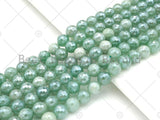 Mystic Plated Faceted Green Aventurine Beads,8mm/10mm Plated Green Aventurine Beads,15.5" Full Strand, SKU#UA211