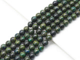 Genuine Green Blue Chrysocolla Round Smooth Beads, Sku#U1393