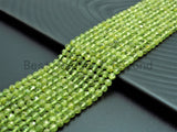 High Quality Natural Olivine Peridot Round Faceted beads, 2mm/3mm/4mm Tiny Sparkly Peridot Gemstone Beads, 15.5inch strand, SKU#U358